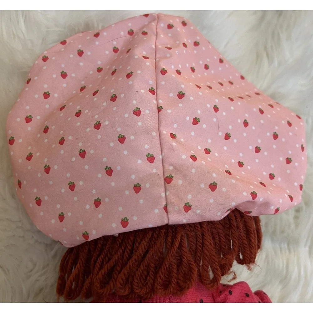 2015 Vintage Red Head Strawberry Shortcake Doll Yarn Hair With Bonnet 14